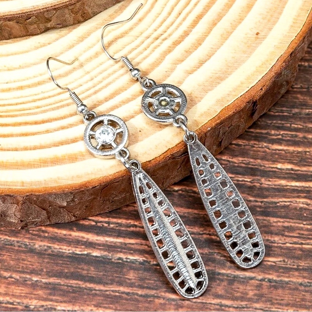 Any 3/$25! Silver Crystal Drop Earrings - Picture 3 of 6
